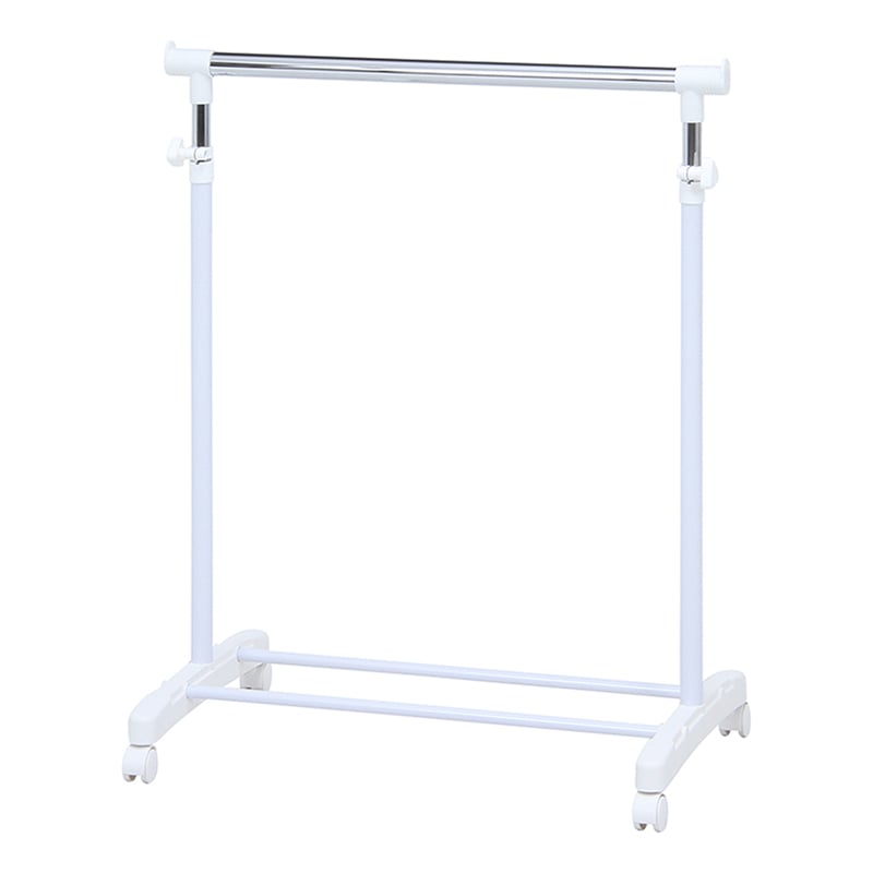 不二貿易 パイプシングルハンガー ホワイト 3644-A0-WH 1台(ご注文単位6台)【直送品】