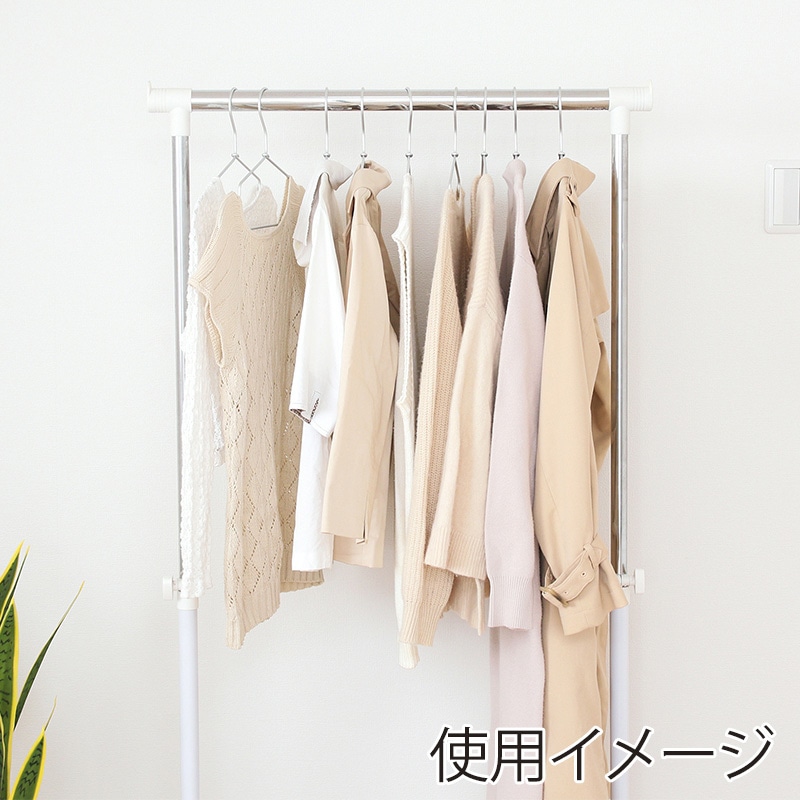 不二貿易 パイプシングルハンガー ホワイト 3644-A0-WH 1台(ご注文単位6台)【直送品】