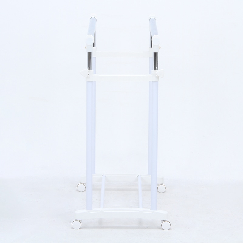 不二貿易 パイプダブルハンガー ホワイト 4644-A0-WH 1台（ご注文単位5台）【直送品】