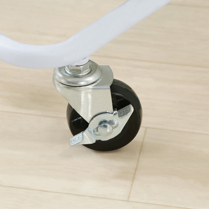 不二貿易 キッチンワゴンバスケット 3段 ホワイト 1台(ご注文単位1台)【直送品】