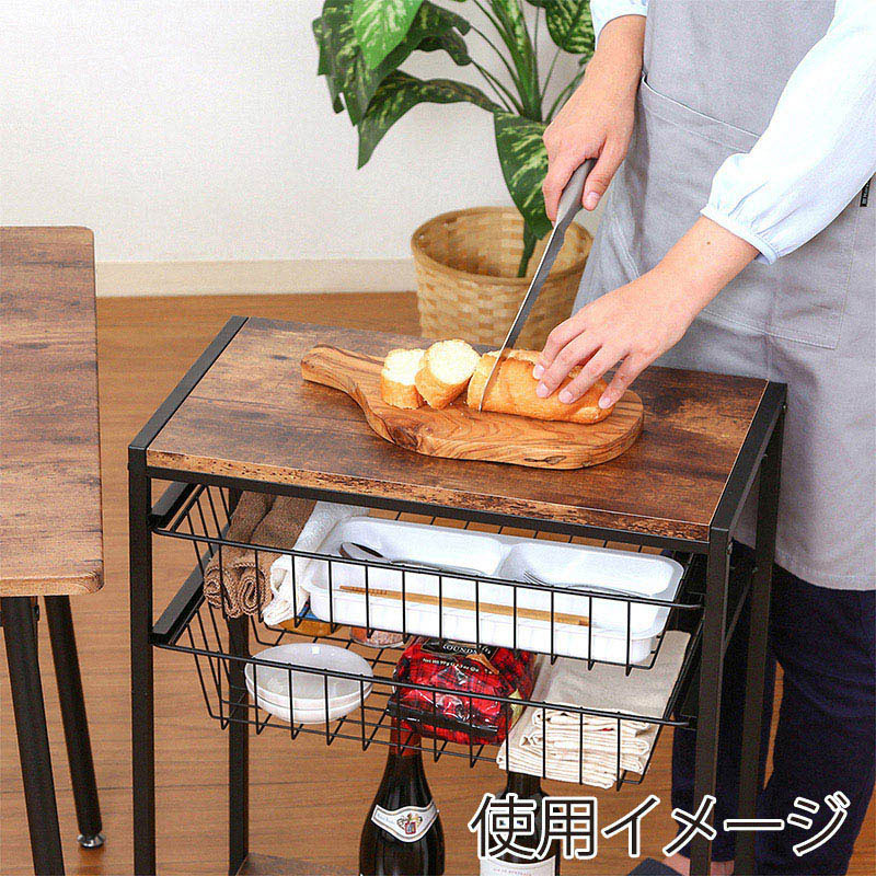 不二貿易 キッチンワゴン ナビア 2821 1台(ご注文単位1台)【直送品】