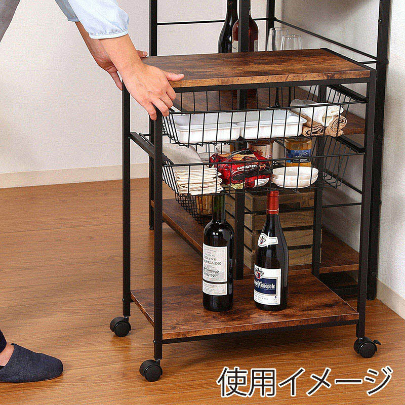 不二貿易 キッチンワゴン ナビア 2821 1台(ご注文単位1台)【直送品】