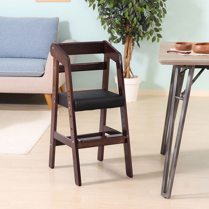 不二貿易 木製ベビーチェアー ダークブラウン 14939 1台（ご注文単位1台）【直送品】