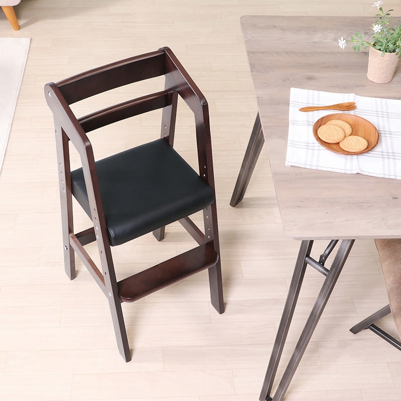 不二貿易 木製ベビーチェアー ダークブラウン 14939 1台（ご注文単位1台）【直送品】