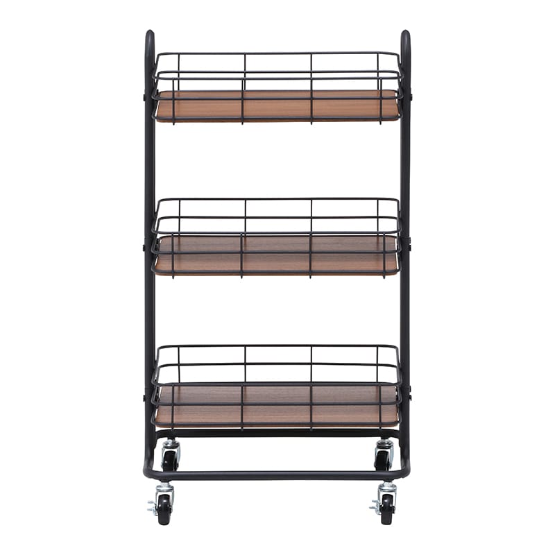 不二貿易 キッチンワゴン ビクター ブラック 1台(ご注文単位1台)【直送品】