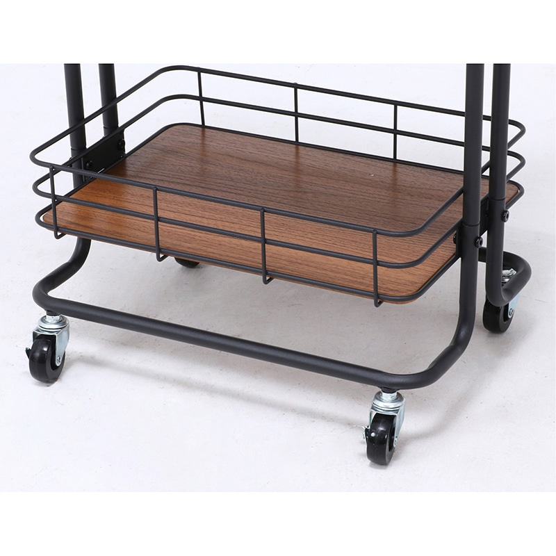 不二貿易 キッチンワゴン ビクター ブラック 1台(ご注文単位1台)【直送品】