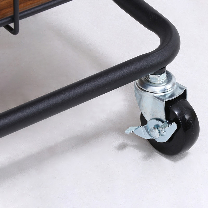 不二貿易 キッチンワゴン ビクター ブラック 1台(ご注文単位1台)【直送品】