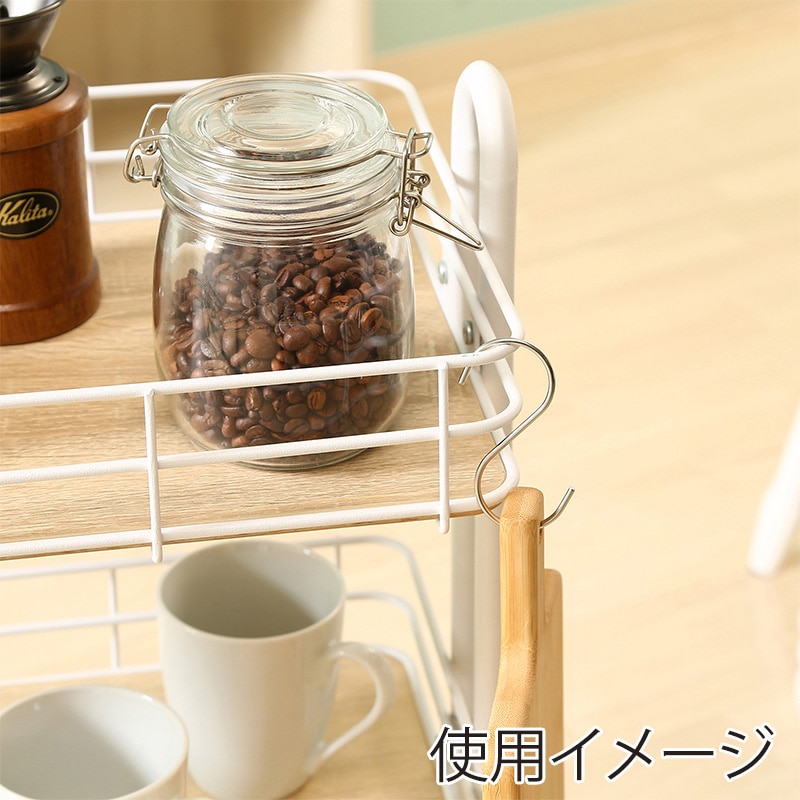 不二貿易 キッチンワゴン ビクター ホワイト 1台（ご注文単位1台）【直送品】