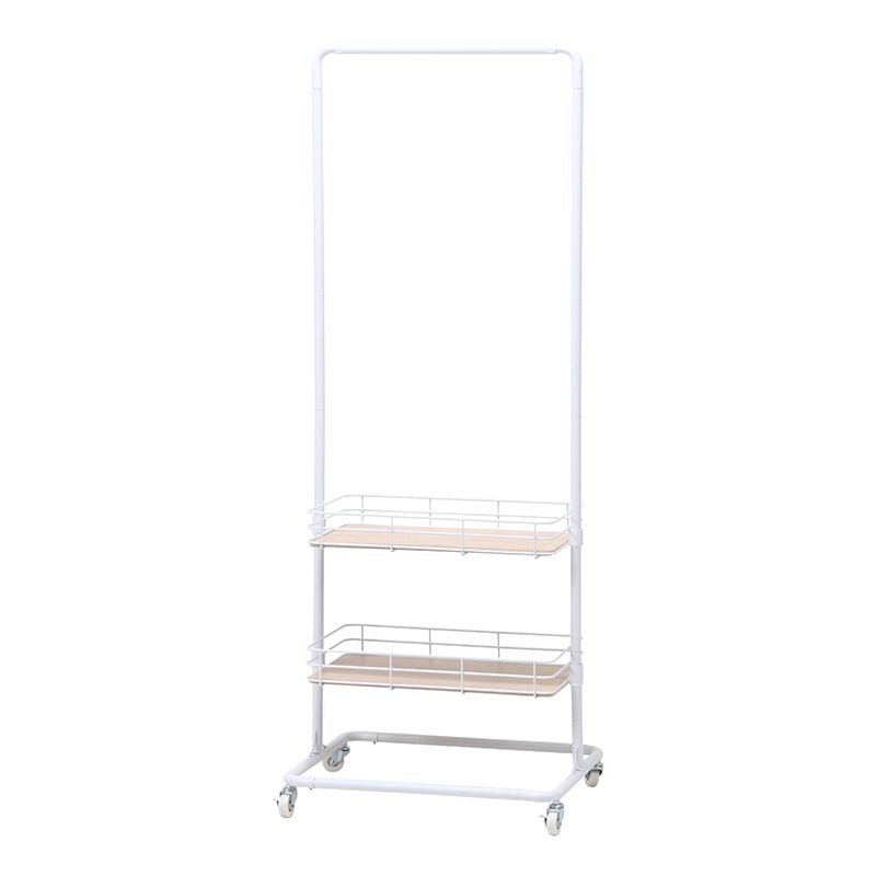 不二貿易 ハンガーラック ビクター ホワイト 1台（ご注文単位1台）【直送品】