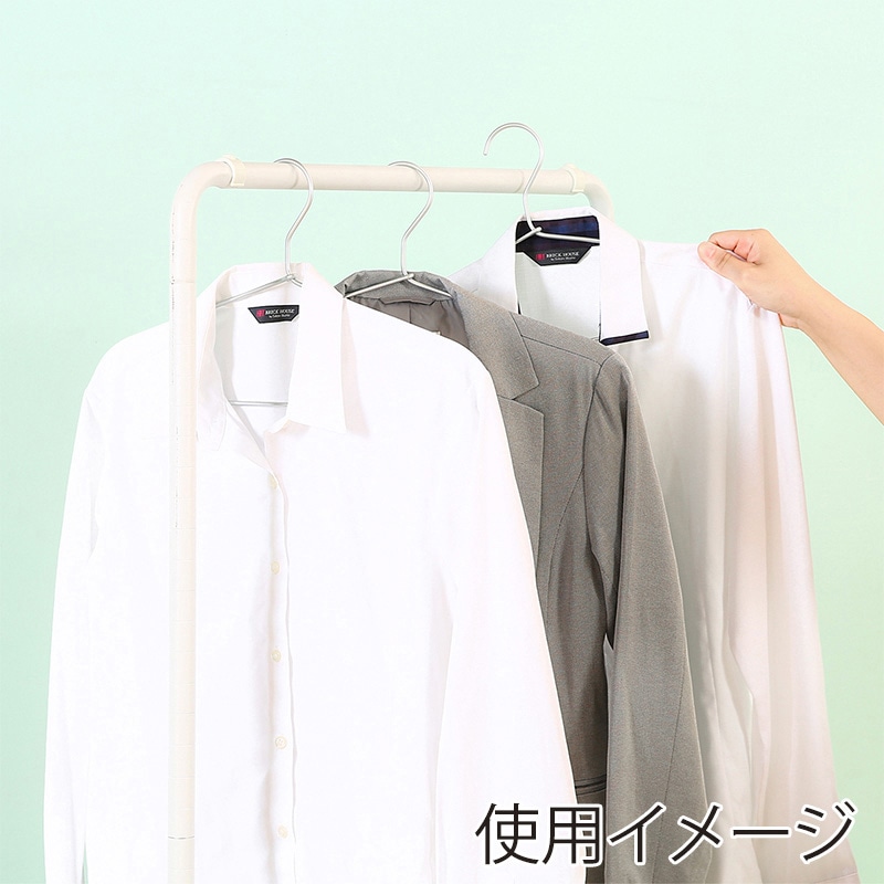 不二貿易 ハンガーラック ビクター ホワイト 1台（ご注文単位1台）【直送品】