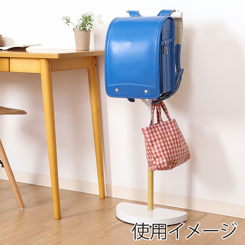不二貿易 バックパックスタンド ホワイト 1台(ご注文単位1台)【直送品】