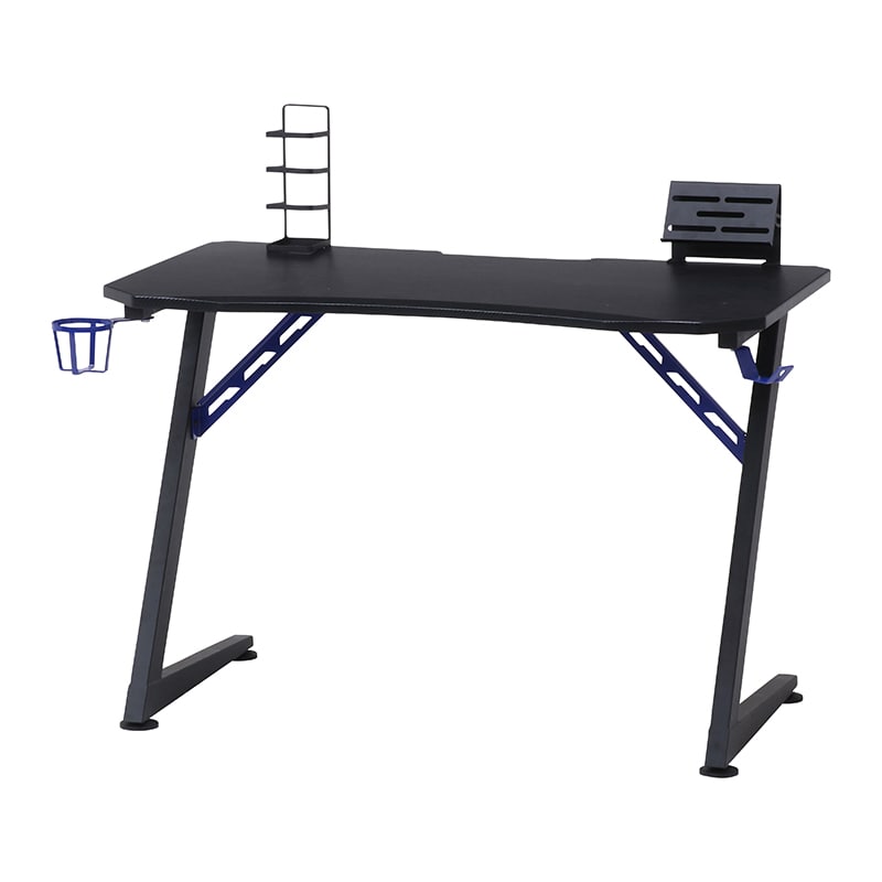 不二貿易 ゲーミングデスク レイズ ブルー 1台（ご注文単位1台）【直送品】