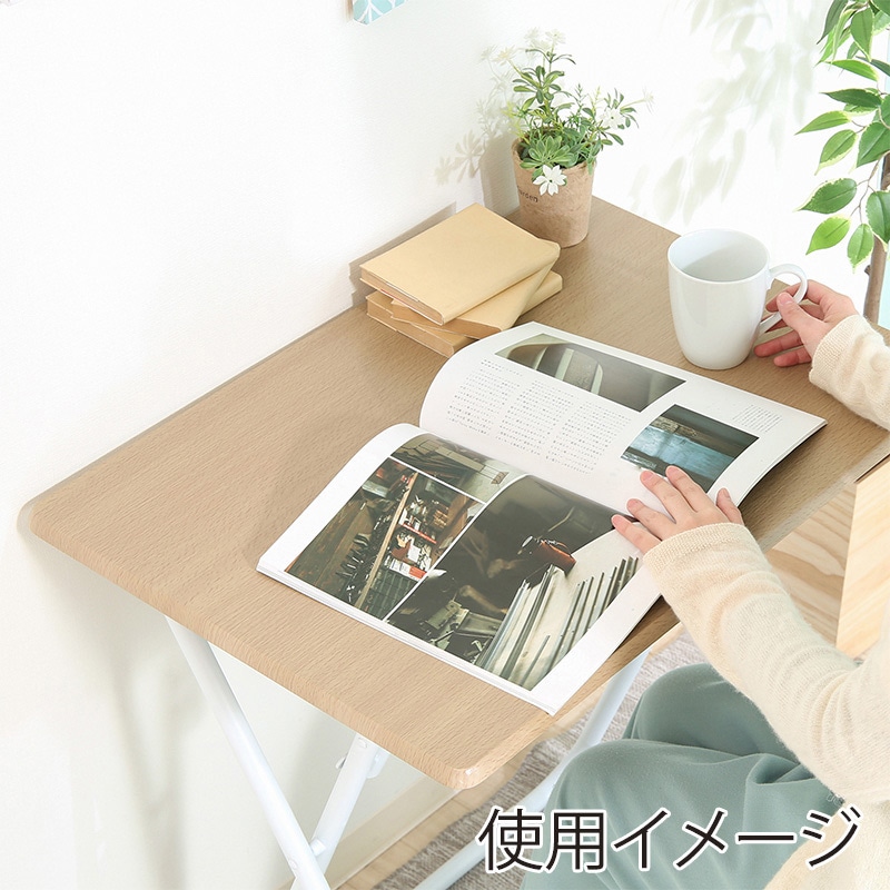 不二貿易 折りたたみテーブルチェアセット ホワイト 83438 1セット(ご注文単位1セット)【直送品】