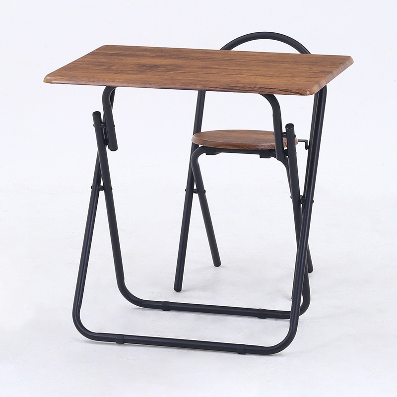 不二貿易 折りたたみテーブルチェアセット ブラウン 83439 1セット(ご注文単位1セット)【直送品】