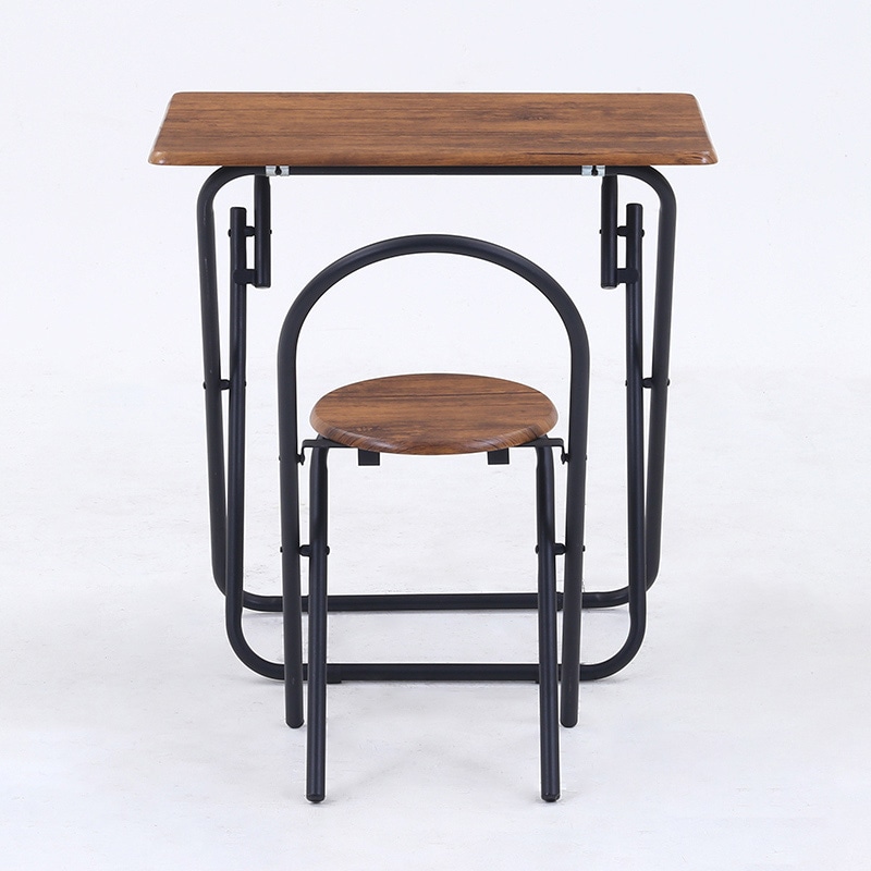 不二貿易 折りたたみテーブルチェアセット ブラウン 83439 1セット(ご注文単位1セット)【直送品】