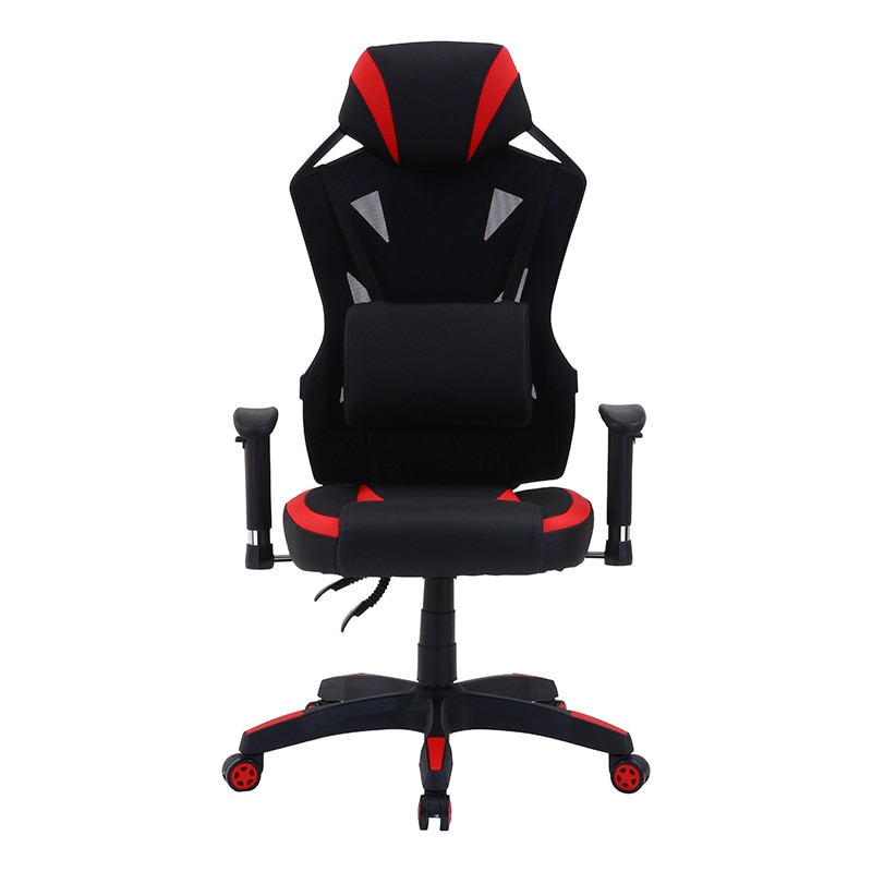 不二貿易 メッシュゲーミングチェア レイズ レッド 1台(ご注文単位1台)【直送品】