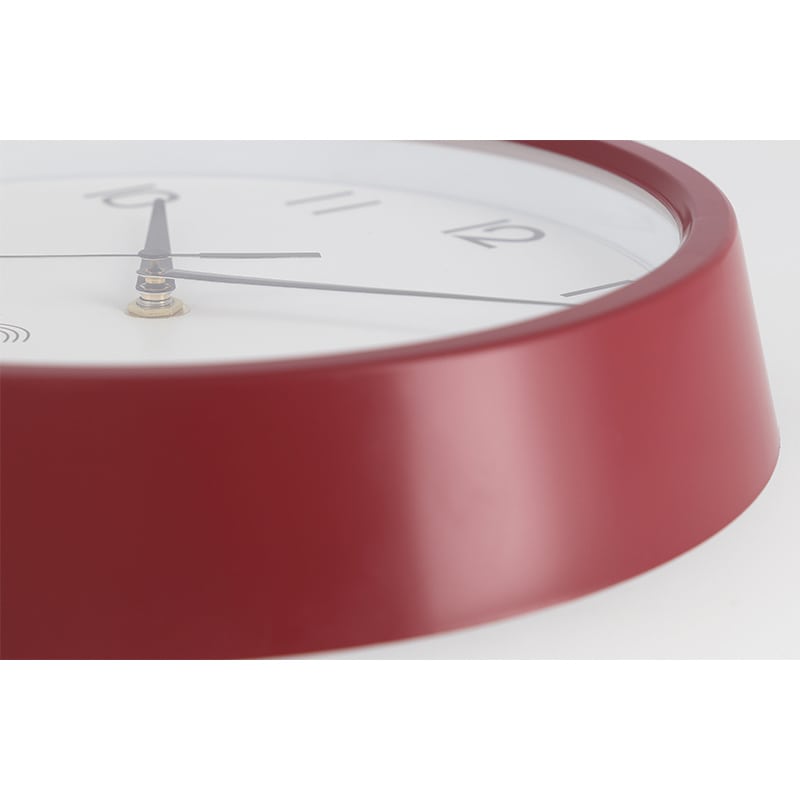 不二貿易 電波掛時計 カペラ φ27cm レッド 99288 1個（ご注文単位1個）【直送品】