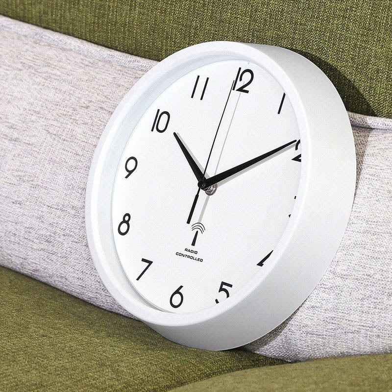 不二貿易 電波掛時計 カペラ φ27cm ホワイト 99275 1個（ご注文単位1個）【直送品】