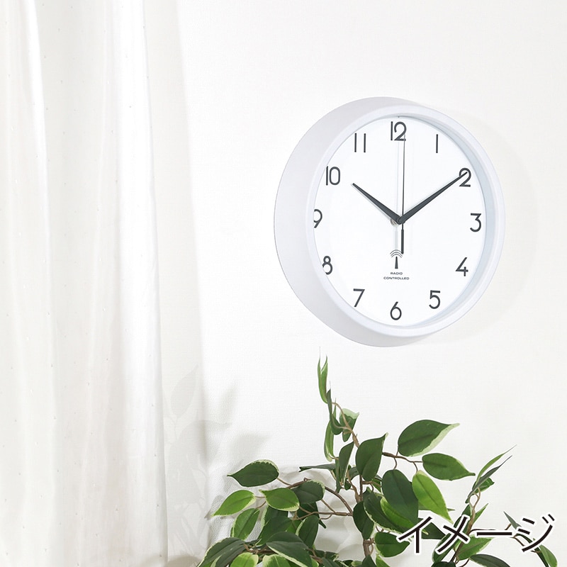 不二貿易 電波掛時計 カペラ φ27cm ホワイト 99275 1個（ご注文単位1個）【直送品】
