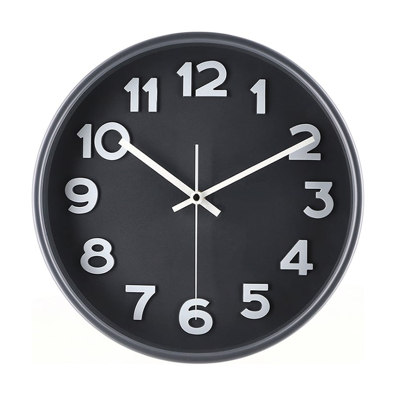 不二貿易 掛時計 スピカ2 φ30cm ダークグレー 28109 1個（ご注文単位1個）【直送品】