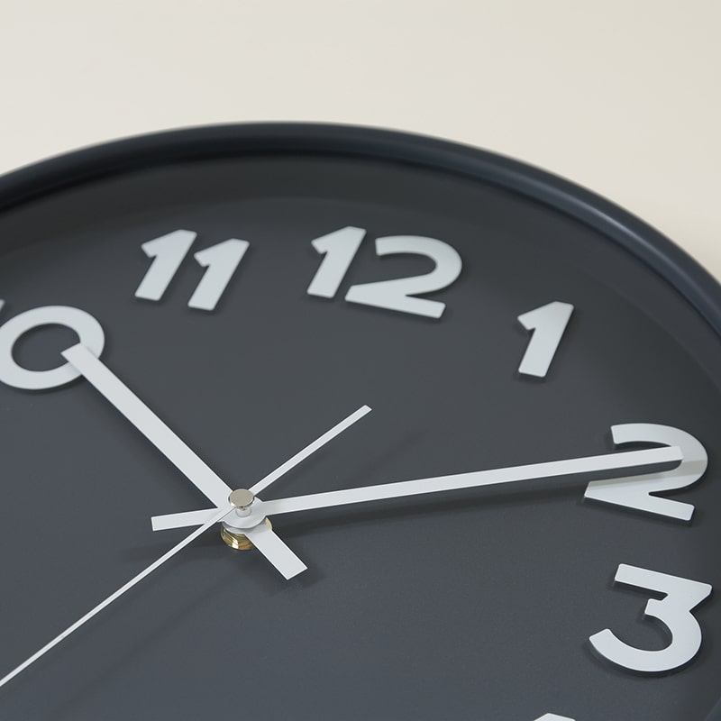 不二貿易 掛時計 スピカ2 φ30cm ダークグレー 28109 1個（ご注文単位1個）【直送品】