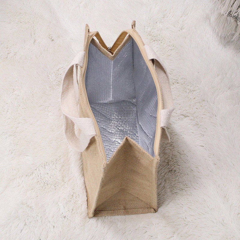 不二貿易 ジュート 保冷バッグ 28079 1個（ご注文単位6個）【直送品】