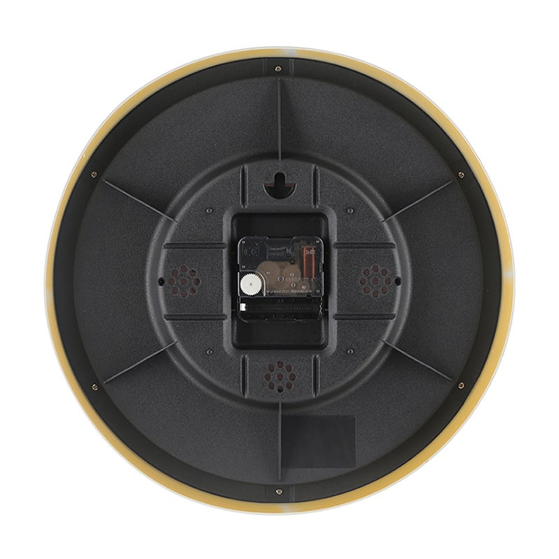 不二貿易 掛時計 カイラ φ30cm マスタード 28194 1個（ご注文単位1個）【直送品】