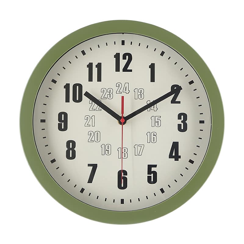 不二貿易 掛時計 カイラ φ30cm オリーブ 28195 1個（ご注文単位1個）【直送品】