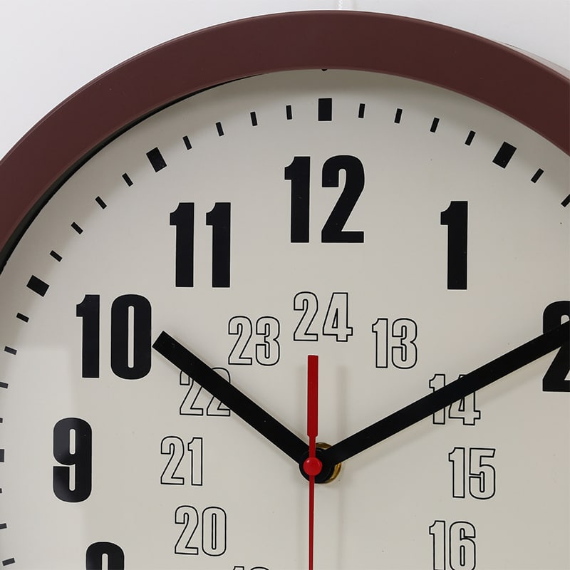 不二貿易 掛時計 カイラ φ30cm チョコレート 28197 1個（ご注文単位1個）【直送品】