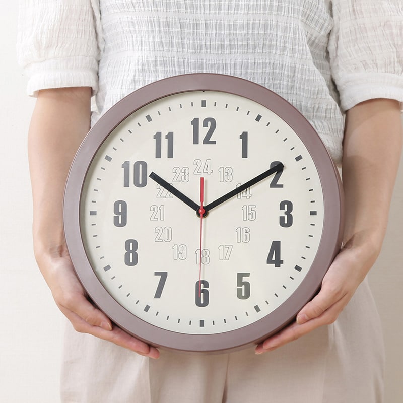 不二貿易 掛時計 カイラ φ30cm チョコレート 28197 1個（ご注文単位1個）【直送品】