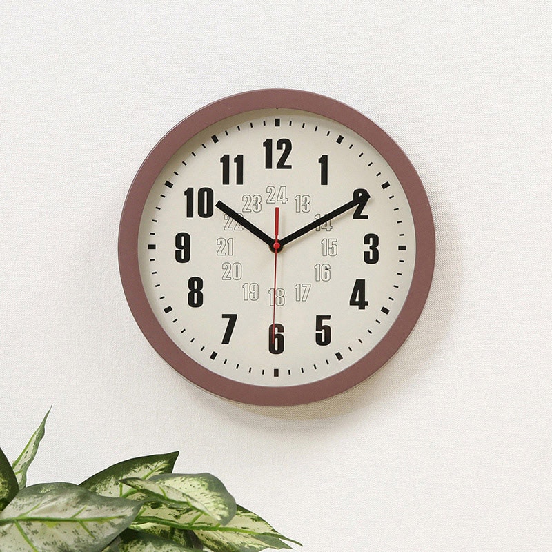 不二貿易 掛時計 カイラ φ30cm チョコレート 28197 1個（ご注文単位1個）【直送品】