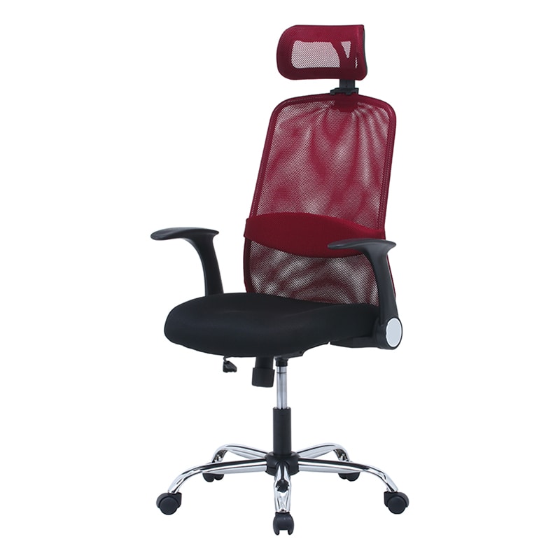 不二貿易 ヘッド付アームアップチェア レッド ARP-01 1台（ご注文単位1台）【直送品】