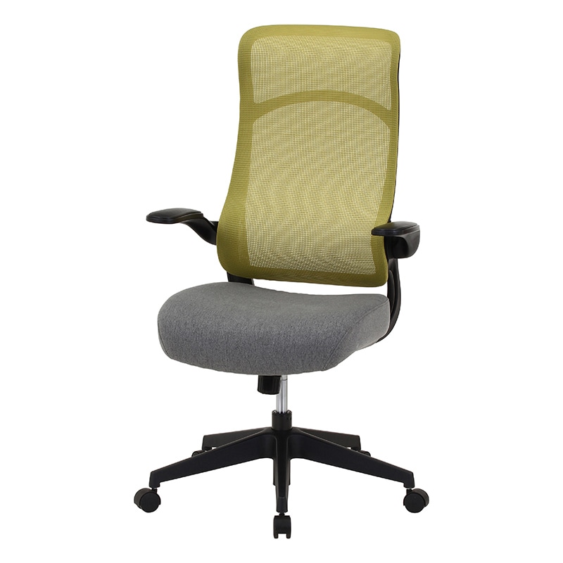 >不二貿易 ハイバックアームアップチェア ブレンダ カーキ 1台（ご注文単位1台）【直送品】