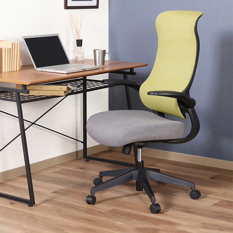 不二貿易 ハイバックアームアップチェア ブレンダ カーキ 1台（ご注文単位1台）【直送品】