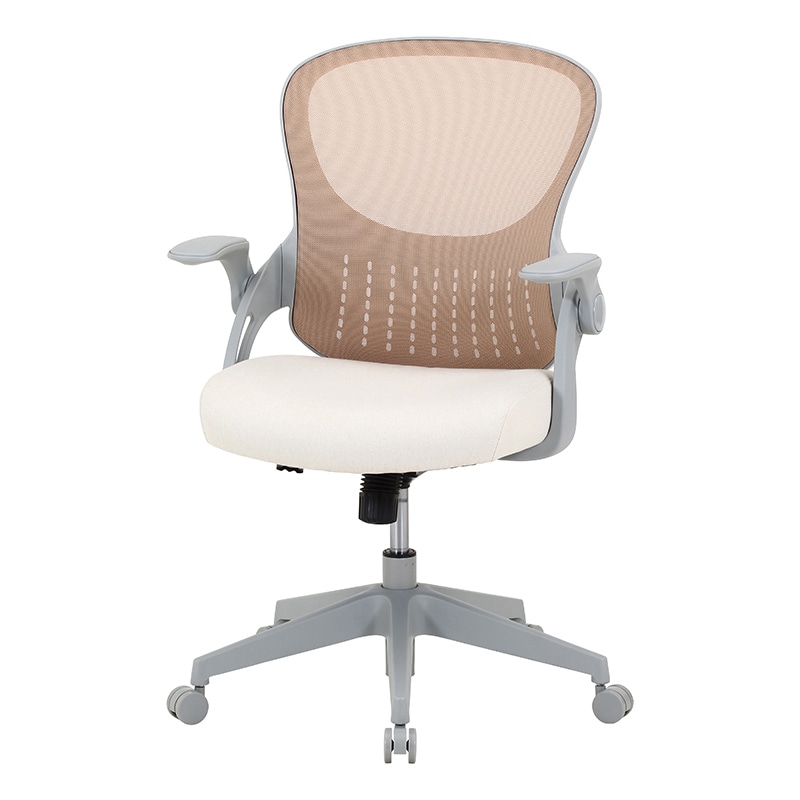 不二貿易 オフィスチェア パベル ベージュ 1台（ご注文単位1台）【直送品】