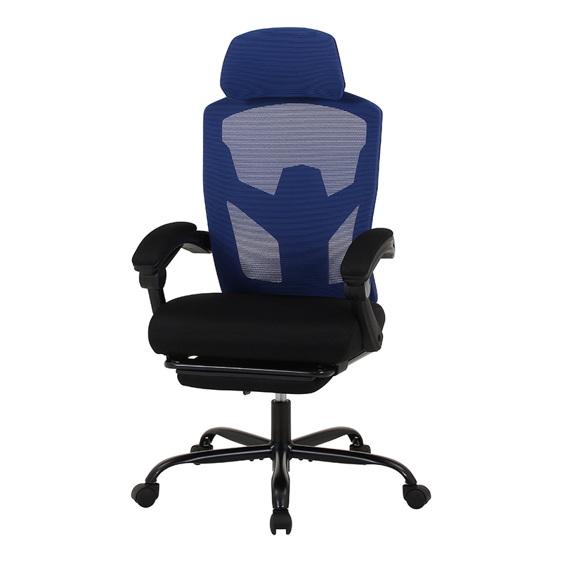 不二貿易 メッシュリクライニングチェア スリープ2 ネイビー 1台（ご注文単位1台）【直送品】