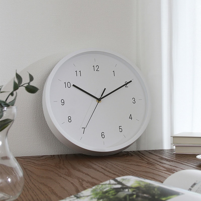 不二貿易 掛時計 エンケル φ30cm ホワイト 39871 1個（ご注文単位1個）【直送品】