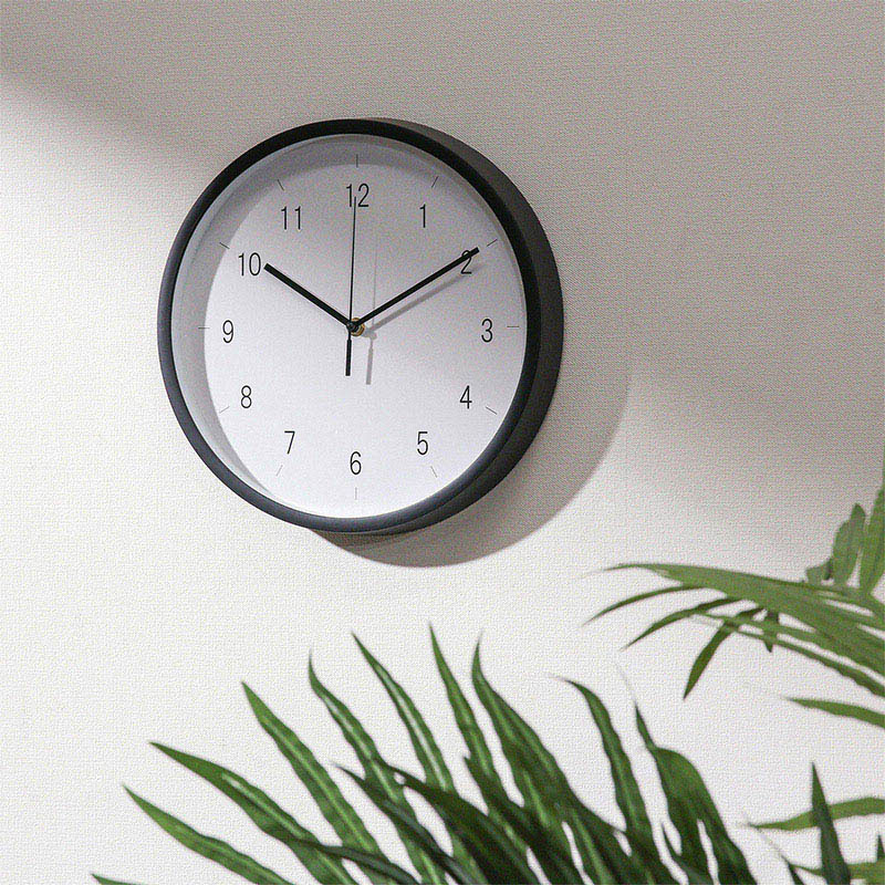 不二貿易 掛時計 エンケル φ30cm ブラック 39872 1個（ご注文単位1個）【直送品】