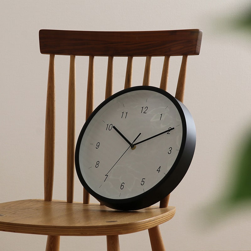 不二貿易 掛時計 エンケル φ30cm ブラック 39872 1個（ご注文単位1個）【直送品】