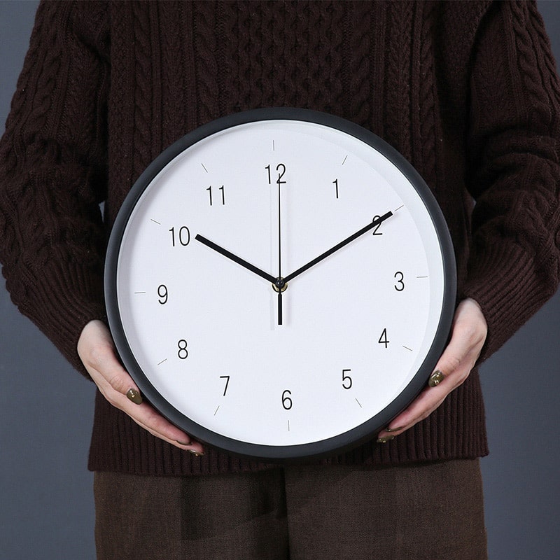 不二貿易 掛時計 エンケル φ30cm ブラック 39872 1個（ご注文単位1個）【直送品】