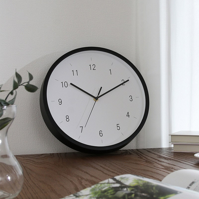 不二貿易 掛時計 エンケル φ30cm ブラック 39872 1個（ご注文単位1個）【直送品】