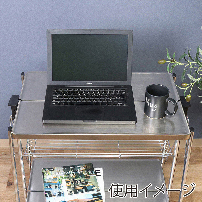 不二貿易 スタイリッシュフォールディングワゴン 1台（ご注文単位1台）【直送品】