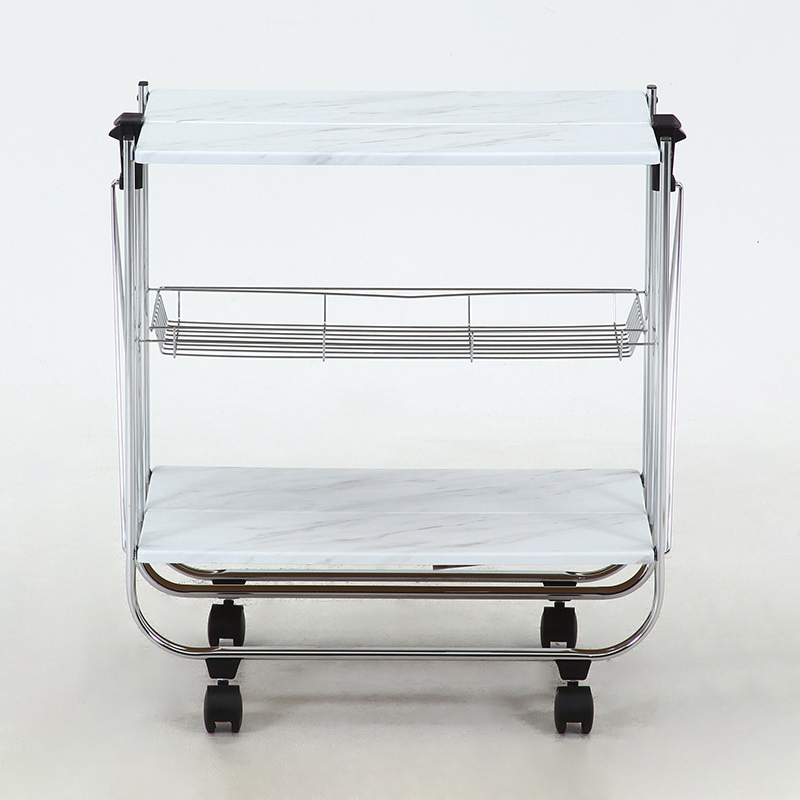 不二貿易 フォールディングワゴン 大理石柄 1台(ご注文単位1台)【直送品】