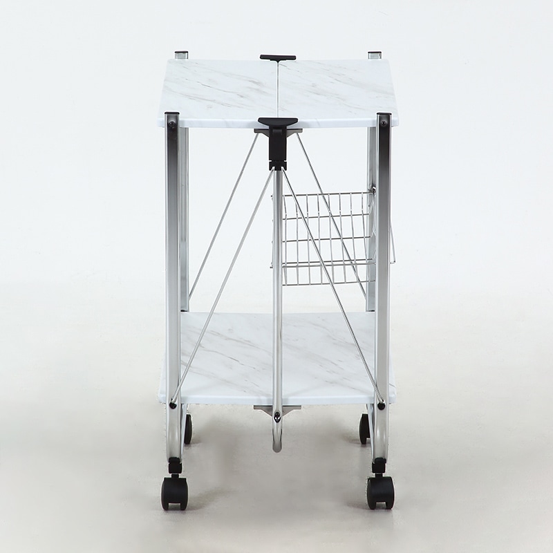不二貿易 フォールディングワゴン 大理石柄 1台(ご注文単位1台)【直送品】