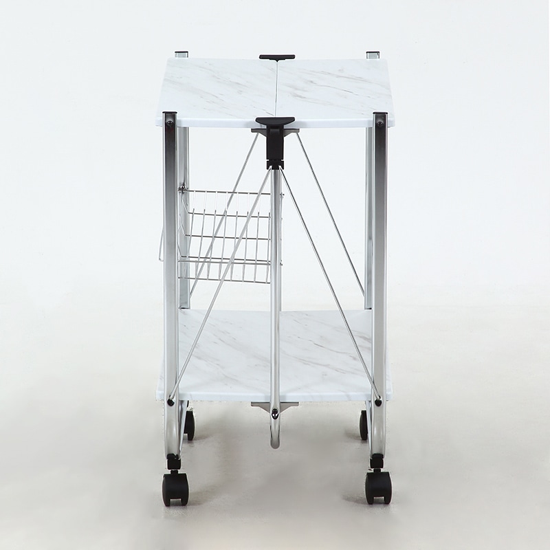不二貿易 フォールディングワゴン 大理石柄 1台(ご注文単位1台)【直送品】