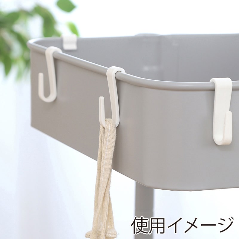 不二貿易 高さが調整できるワゴン マルシェ グレー 45067 1台（ご注文単位1台）【直送品】