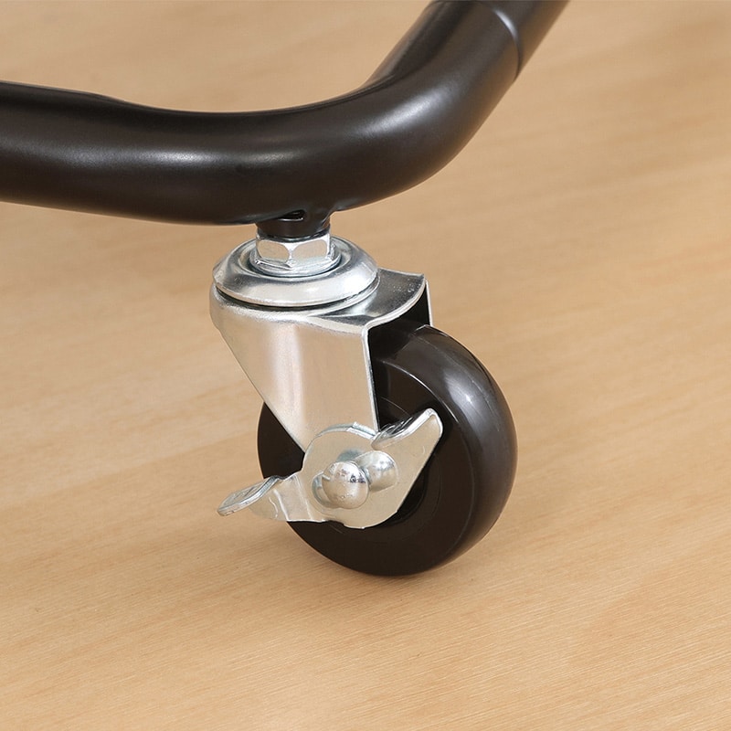 不二貿易 高さが調整できるワゴン マルシェ ブラック 45068 1台（ご注文単位1台）【直送品】