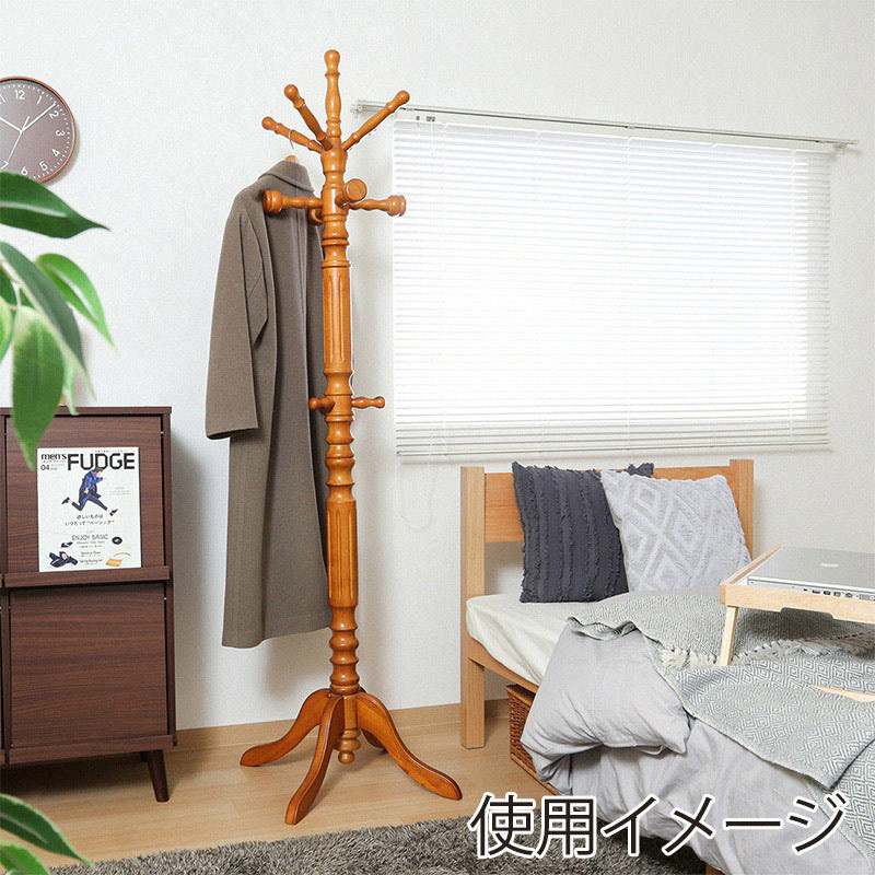 不二貿易 イタリアンコートハンガー ブラウン 6119-1BR 1台(ご注文単位1台)【直送品】