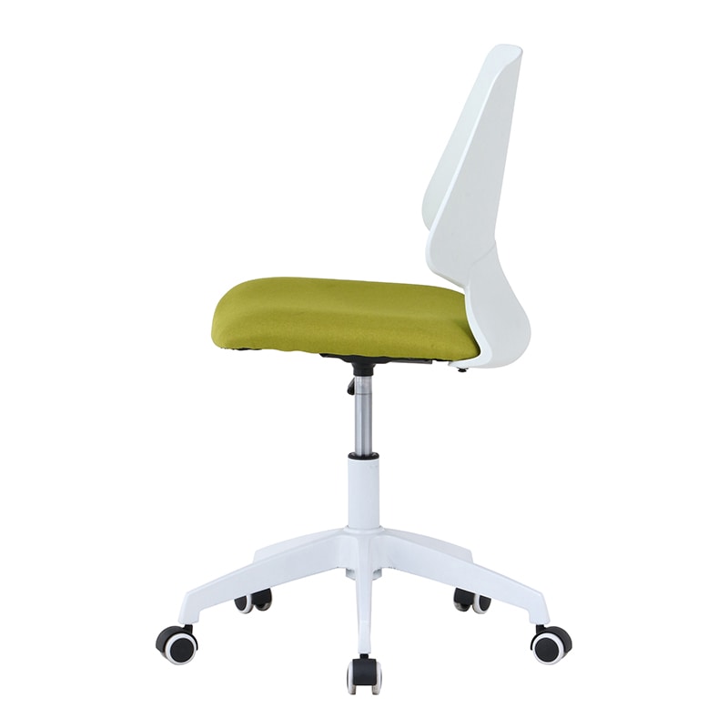 不二貿易 オフィスチェア ホワイト/グリーン 3117-4 1台(ご注文単位1台)【直送品】
