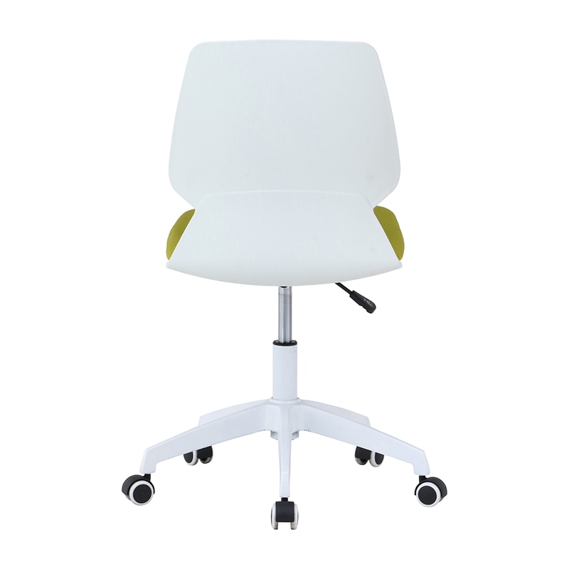 不二貿易 オフィスチェア ホワイト/グリーン 3117-4 1台(ご注文単位1台)【直送品】